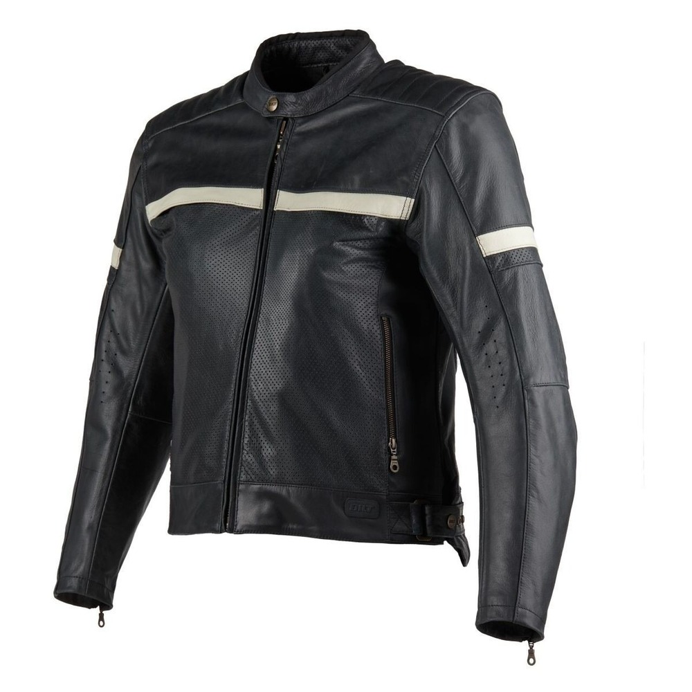 NWT Bilt Alder 2 Motorbike Cafe Racer Leather Jacket Mens XL Armored Zip Heavy
